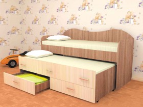 Кровать детская Нимфа двухместная 2.0 Венге/Дуб молочный в Енисейске - enisejsk.katalogmebeli.com | фото 3
