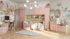 Детская комната Грэйси (Розовый/Серый/корпус Клен) в Енисейске - enisejsk.katalogmebeli.com | фото 13
