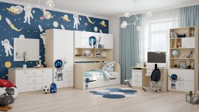 Детская комната Санни (Белый/корпус Клен) в Енисейске - enisejsk.katalogmebeli.com | фото 3