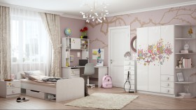 Детская комната Совушки (Белый/корпус Выбеленное дерево) в Енисейске - enisejsk.katalogmebeli.com | фото 5