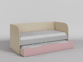 Диван-кровать Грэйси (Розовый/Серый/корпус Клен) в Енисейске - enisejsk.katalogmebeli.com | фото
