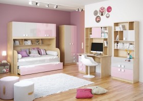 Диван-кровать Грэйси (Розовый/Серый/корпус Клен) в Енисейске - enisejsk.katalogmebeli.com | фото 3