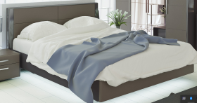 Двуспальная кровать «Наоми» (Фон серый, Джут) в Енисейске - enisejsk.katalogmebeli.com | фото