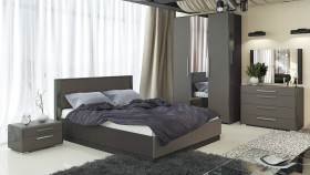 Двуспальная кровать «Наоми» (Фон серый, Джут) в Енисейске - enisejsk.katalogmebeli.com | фото 5