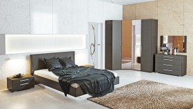 Двуспальная кровать «Наоми» (Фон серый, Джут) в Енисейске - enisejsk.katalogmebeli.com | фото 7