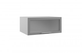 Гарда ГПГС 800 шкаф верхний горизонтальный глубокий со стеклом (Пурпур/корпус Серый) в Енисейске - enisejsk.katalogmebeli.com | фото