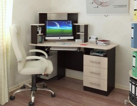 Компьютерный стол Каспер (венге/лоредо) в Енисейске - enisejsk.katalogmebeli.com | фото 1