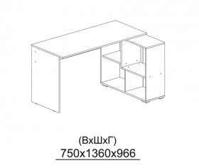 Компьютерный стол угловой СКМУ-4 белый в Енисейске - enisejsk.katalogmebeli.com | фото 3