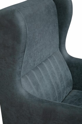 Кресло для отдыха "ЕвроМагнат" (замша дельта серо - синий)/осн. в Енисейске - enisejsk.katalogmebeli.com | фото 3