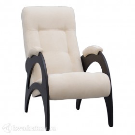 Кресло для отдыха Неаполь Модель 9 без лозы (Венге-эмаль/Ткань Ваниль Verona Vanilla) в Енисейске - enisejsk.katalogmebeli.com | фото