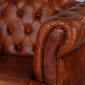 Кресло кожаное Лофт Честер-Нью (Коричневый, Рыжий) в Енисейске - enisejsk.katalogmebeli.com | фото 4