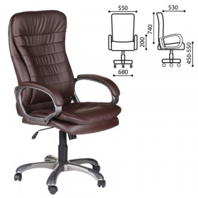 Кресло офисное BRABIX Omega EX-589 (коричневое) в Енисейске - enisejsk.katalogmebeli.com | фото 1