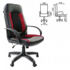 Кресло офисное BRABIX Strike EX-525 (черно-красный) в Енисейске - enisejsk.katalogmebeli.com | фото 1