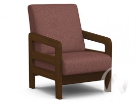 Кресло отдыха Вега-34 (орех лак/UNO BERRY) в Енисейске - enisejsk.katalogmebeli.com | фото 1