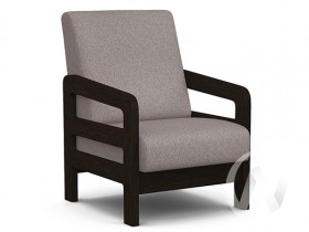 Кресло отдыха Вега-34 (венге лак/UNO ROSY-GREY) в Енисейске - enisejsk.katalogmebeli.com | фото