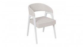 Кресло «Техас 1» (Белый матовый/Шенилл Estetica Vanille №220) в Енисейске - enisejsk.katalogmebeli.com | фото