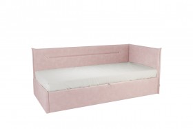 Кровать 0.9 Альба Тахта (Нежно-розовый велюр) в Енисейске - enisejsk.katalogmebeli.com | фото 1