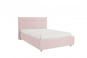 Кровать 1,2 Альба с основанием (Нежно-розовый велюр) в Енисейске - enisejsk.katalogmebeli.com | фото