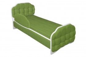 Кровать 160 Атлет 76 Зелёный (мягкий бортик) в Енисейске - enisejsk.katalogmebeli.com | фото