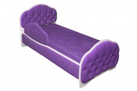 Кровать 170 Гармония 32 Фиолетовый (мягкий бортик) в Енисейске - enisejsk.katalogmebeli.com | фото 1