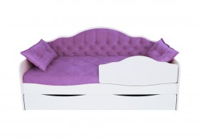 Кровать 170 серии Иллюзия Лайт 1 ящик 32 Фиолетовый (подушки) в Енисейске - enisejsk.katalogmebeli.com | фото
