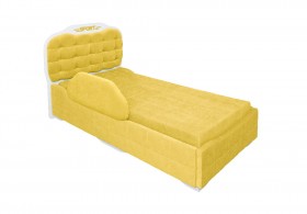 Кровать 190 Атлет Lux 74 Жёлтый (мягкий бортик) в Енисейске - enisejsk.katalogmebeli.com | фото