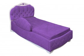 Кровать 190 Гармония Lux 32 Фиолетовый (мягкий бортик) в Енисейске - enisejsk.katalogmebeli.com | фото 1