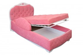 Кровать 190 Гармония Lux 32 Фиолетовый (мягкий бортик) в Енисейске - enisejsk.katalogmebeli.com | фото 2
