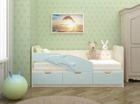 Кровать детская 1,6м Дельфин (Розовый металлик) в Енисейске - enisejsk.katalogmebeli.com | фото