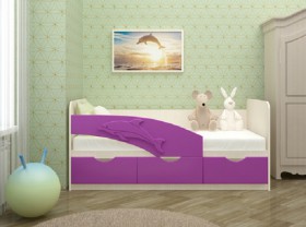 Кровать детская 1,6м Дельфин (Розовый металлик) в Енисейске - enisejsk.katalogmebeli.com | фото 8