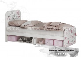 Кровать детская с ящиками КР-10 Малибу в Енисейске - enisejsk.katalogmebeli.com | фото 2