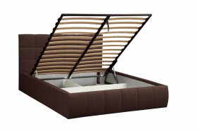 Кровать "Диана" ш. 1600 (Н=1010мм) (жаккард шоколад) в Енисейске - enisejsk.katalogmebeli.com | фото