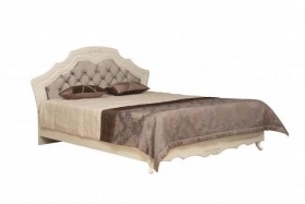 Кровать двойная "Кантри" (вудлайн кремовый/патина/ортопед/1820) в Енисейске - enisejsk.katalogmebeli.com | фото 1