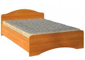 Кровать двойная 1600-1 без матраса (круглые спинки) Вишня Оксфорд в Енисейске - enisejsk.katalogmebeli.com | фото 1