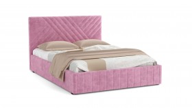 Кровать Гамма ш. 1400 (без основания для хранения) (велюр тенерифе розовый) в Енисейске - enisejsk.katalogmebeli.com | фото