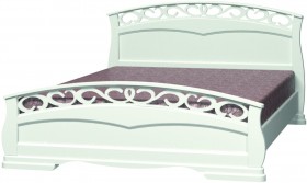Кровать Грация-1 из массива сосны 1600*2000 Белый античный в Енисейске - enisejsk.katalogmebeli.com | фото 5