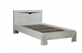 Кровать одинарная 33.07 с настилом "Лючия" (ш. 900)/(бетон пайн белый / венге / белый) в Енисейске - enisejsk.katalogmebeli.com | фото