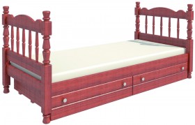 Кровать одинарная Аленка из массива сосны 800*1890 Орех в Енисейске - enisejsk.katalogmebeli.com | фото 2