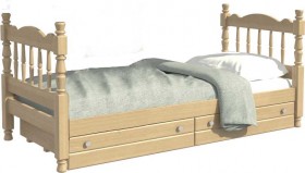 Кровать одинарная Аленка из массива сосны 800*1890 Сосна в Енисейске - enisejsk.katalogmebeli.com | фото
