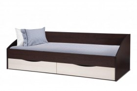 Кровать одинарная "Фея - 3" (симметричная) New (венге / вудлайн кремовый / ДВПО: белый) в Енисейске - enisejsk.katalogmebeli.com | фото 2