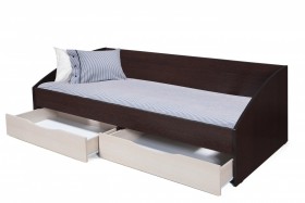 Кровать одинарная "Фея - 3" (симметричная) New (венге / вудлайн кремовый / ДВПО: белый) в Енисейске - enisejsk.katalogmebeli.com | фото 3