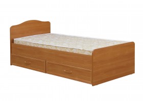 Кровать одинарная с ящиками 800-1 без матраса (круглые спинки) Вишня Оксфорд в Енисейске - enisejsk.katalogmebeli.com | фото 1