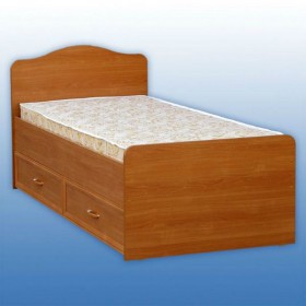 Кровать одинарная 800-2 без матраса (прямые спинки) Дуб Сонома в Енисейске - enisejsk.katalogmebeli.com | фото 2