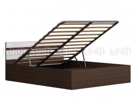 Кровать с подъемным механизмом Нэнси 1,4м (Венге/белый глянец) в Енисейске - enisejsk.katalogmebeli.com | фото