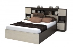 Кровать с прикроватным блоком КР 552 Спальня Basya (венге/белфорт) в Енисейске - enisejsk.katalogmebeli.com | фото 1