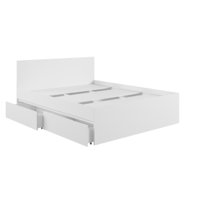 Кровать с ящиками К1.6М Мадера Белый в Енисейске - enisejsk.katalogmebeli.com | фото 3