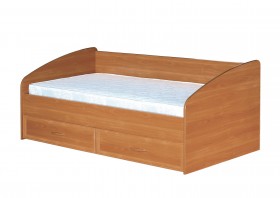 Кровать с ящиками с задней спинкой 900-1 без матраса Вишня Оксфорд в Енисейске - enisejsk.katalogmebeli.com | фото 1
