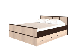 Кровать Сакура с настилом и ящиками 1,4 (Венге/Лоредо) в Енисейске - enisejsk.katalogmebeli.com | фото