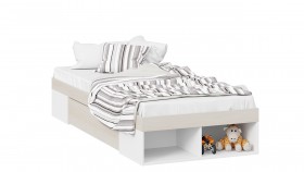 Кровать «Сканди» с ящиком Дуб Гарден/Белый в Енисейске - enisejsk.katalogmebeli.com | фото 1