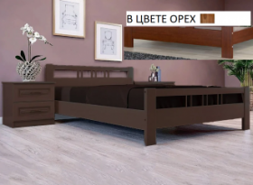 Кровать Вероника-3 из массива сосны 900*2000 Орех в Енисейске - enisejsk.katalogmebeli.com | фото 6